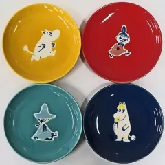 【中古】皿・茶碗 ムーミン＆リトルミィ＆スノークのお嬢さん＆スナフキン デザート皿4枚セット 「ムーミン」