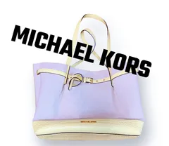 ★ マイケルコース MICHAEL KORS　emilia  キャンバス　イエロー　トートバッグ