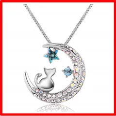 【送料無料 】JRCN18102 [Richapex] ネックレス レディース 星 月モチーフ クリスタル 三日月ネックレス金属アレルギー対応 キュービックジル