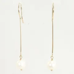 K10YG ピアス パール（真珠） 総重量約0.8g