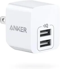 Anker PowerPort mini（12W 2ポート USBフルスピード充電器）【折りたたみ式プラグ/PowerIQ/超コンパクトサイズ 】iPhone iPad Android Audiovox CDM3000 各種対応