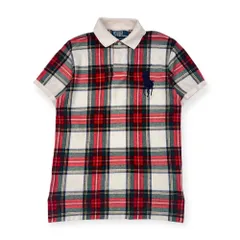 90s 00s Polo by Ralph Lauren ラルフローレン CUSTOM FIT ビッグポニー チェック 鹿の子 半袖 ポロシャツ M/マルチ メンズ ビンテージ