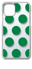 【新品未使用】iPhone11 アイフォン11 クリア ハードケース ドット柄 水玉 (ダークグリーン) スマホケース カバー cl-iphone11-dotbig-12