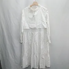◇ ⊂◎●未使用● w closet ダブルクローゼット 長袖 ロング ワンピース サイズF ホワイト レディース E  【1412090027772】