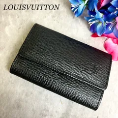 ✨美品✨ LOUISVUITTON ルイヴィトン 6連キーケース タイガミュルティクレ6 シルバー金具 ロゴ型押し PVCレザー ユニセックス レディース メンズ ブラック 黒色