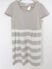 ◇ ELLE エル マタニティ 半袖 ミニ チュニック ワンピース サイズM-L ベージュ系 レディース  【中古】 【1206100001841】