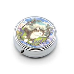 【新品】 スチールピルケース　境目 わちふぃーるど 猫のダヤン 941841 薬入れ おしゃれ かわいい キャラクター 携帯用 