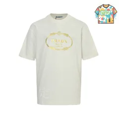 【今日WTO】Prada 2025ss シルバーロゴプレス半袖-YN04