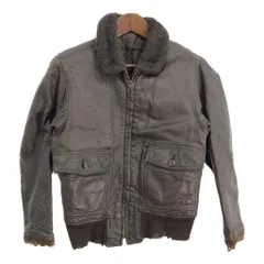 60年代 米軍実物 U.S.NAVY G-1 フライトジャケット ヴィンテージ ミリタリー ブラウン (メンズ 38) 中古 古着 S7713