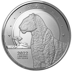 1oz 銀貨 2022年 ホワイトタイガー 5セディ - メルカリ