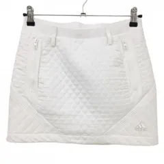 アディダス スカート 白 インナーパンツ付き キルティング レディース M ゴルフウェア adidas