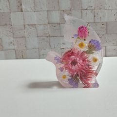 ねこさんのオブジェ(薄ピンク)