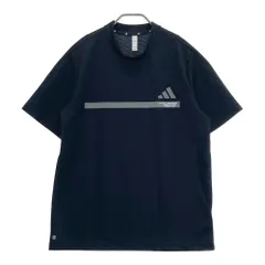 サイズ：XL ADIDAS GOLF アディダスゴルフ  ビッグプリント モックネック 半袖Tシャツ  ブラック系 [240101454731] ゴルフウェア メンズ ストスト
