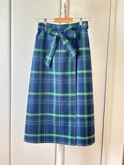 【used】shipsシップス　ブルーチェックスカート