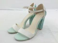 ◇ RANDA ランダ アンクルストラップ ハイヒール サンダル サイズL ブルー レディース P  【中古】 【1209020007238】