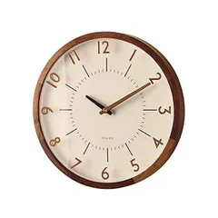 INTERFORM INC. インターフォルム 掛け時計 直径30×奥行4.5cm Oland オラント (ブラウン 直径30×奥行4.5)