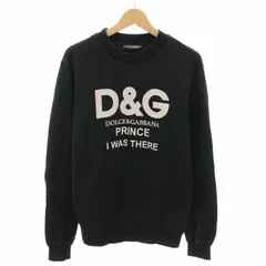 ドルチェ&ガッバーナ ドルガバ DOLCE&GABBANA スウェット トレーナー クルーネック 長袖 ロゴプリント 44 黒 ブラック G9IP8T /YTのサムネイル