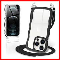 【匿名配送】 iPhone12 Pro Max_ブラック iPhone12Pro Max ケース クリア ショルダー カバー iPhone 12 Pro Max