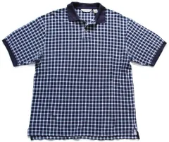 90s EddieBauerエディーバウアー チェック コットン 鹿の子 ポロシャツ L★オールド ビンテージ アウトドア 格子柄 オーバーサイズ