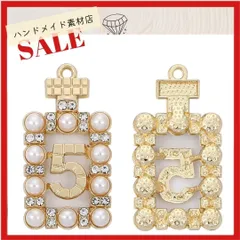 【２個】香水瓶 パール  ストーン輝く チャーム  ゴールド ジュエリー 豪華 アパレルチャーム モチーフ   パーツ お洒落 デコパーツ アパレル ゴールド系 素材 資材 アクセサリー製作