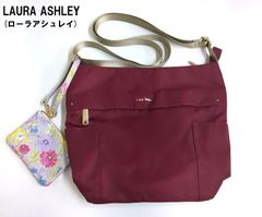 【LAURA ASHLEY（ローラアシュレイ）】 縦型ショルダーバッグ ボルドー