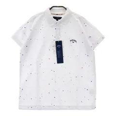 サイズ：M CALLAWAY キャロウェイ  半袖ポロシャツ ペイント柄 ホワイト系 [240101395140]# ゴルフウェア レディース ストスト