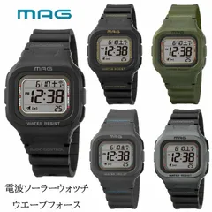 新品　MAG マグ 電波ソーラーウォッチ 腕時計 ウエーブフォース ブラック MW-550 BK / ブラック2 MW-550 BK2/ グリーン MW-550 GR/ グレー MW-550 GY/ 銀メタリック MW-550 SM（どれか1個の価格です）