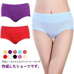 竹レーヨン ショーツ 2枚セット 竹繊維ショーツ レディース インナー 下着 パンツ パンティ 肌着 ハイウェストショーツ 竹布 スタンダード ストレスフリー 通気性 オールシーズン 大きいサイズ#pdd5723