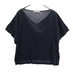 アクネストゥディオズ ドロップショルダー カットソー XS 黒 ACNE STUDIOS ユナイテッドアローズ レディース 【中古】  【230624】 メール便可