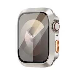 アップルウォッチカバー（Apple Watchカバー）オレンジアクセント保護ケース【シャンパンシルバー】38mm/40mm/41mm/42mm/44mm/45mm/46mm/49mm対応 [BELTIES]