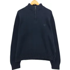 古着 チャップス CHAPS コットンニットハーフジップセーター メンズL相当/eaa472012