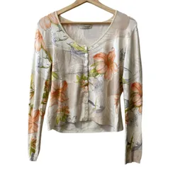 【Blumarine/ブルマリン】長袖カーディガン　ビジュー　花柄　イタリア製 2025年最新】ブルマリンカーディガンの人気アイテム - メルカリ