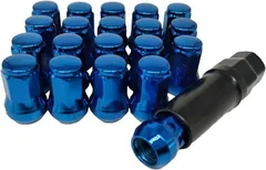 karim 互換品ホイールナット セット 黒 ブルー P1.2520個セット(ブルー（P1.25）20個セット)
