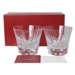 Baccarat バカラ ルテシア 2024 タンブラー グラス ペアセット クリスタルガラス クリア 箱、小冊子 NT 美品 Aランク