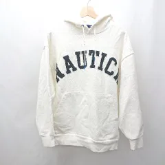 ◇ ⊇ NAUTICA ノーティカ 長袖 パーカー サイズS ホワイト メンズ E  【1504240014722】