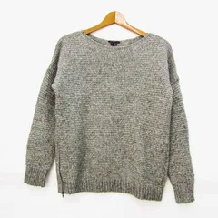 セオリー ニット セーター 長袖 ウール混 ブランド トップス レディース Lサイズ グレー theory 【中古】