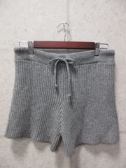 美品】GRL グレイル リブニットショートパンツ グレー an1430