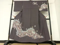 平和屋着物●訪問着　辻が花　絞り　暈し染め　正絹　逸品　AAAZ0038zg