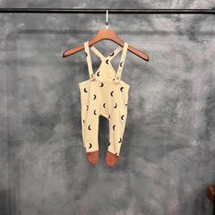 ORGANIC ZOO 肩紐足つきサロペット　ムーン柄　ロンパース　6-12month 赤ちゃん オーガニックズー  ベビー