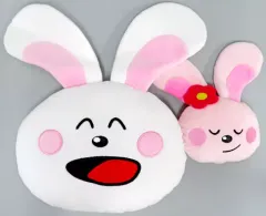 【中古】クッション・本体 うさぎ＆うさぎBABY クッション(BABYと一緒クッション) 「たべっ子どうぶつ」