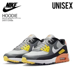 NIKE ナイキ ゴルフシューズ AIR MAX 90 G (エアマックス90 G) MENS スパイクレス ゴルフ SMOKE GREY/WHITE BLACK (スモークグレー/ブラック) オレンジ イエロー CU9978 012
