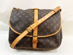 LOUIS VUITTON/ルイヴィトン モノグラム ソミュール35 M42254 ショルダーバッグ 斜め掛け 鞄 ブラウン レディース キャンバス
