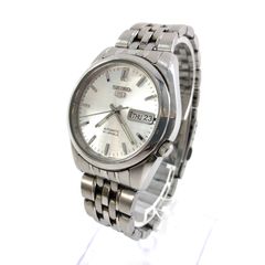 SEIKO セイコー セイコー5 デイデイト 7S26-01V0 SS/AT メンズ腕時計 シルバー文字盤 稼働【OE-835】