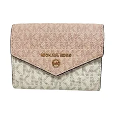 MICHAEL KORS(マイケルコース) キーケース - 白×ベージュ×マルチ 6連フック/キーリング付き/コインケース付き