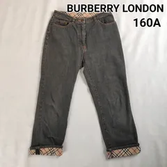 BURBERRY　LONDON　バーバリーロンドン　キッズデニム　ブラックデニム　ジーパン　ノバチェック　160A　女の子