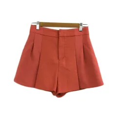 ジルバイジルスチュアート JILL by JILLSTUART パンツ ショート キュロット タック 切替 無地 M オレンジ ピンクのサムネイル