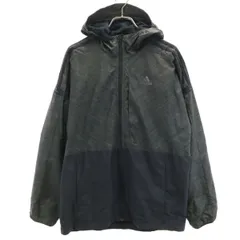 adidas アディダス トレーニング ウインドブレーカー S カーキ 裏トリコット メンズ 古着