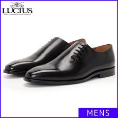 【新品・未使用】 メンズ 男性 紳士 LUCIUS ルシウス ビジネスシューズ 3E 幅広 本革 革靴 サイドレース プレーントゥ レースアップ 冠婚葬祭 おしゃれ 靴 シューズ 25 25.5 26 26.5 27 27.5 ブラック 黒 LLT329-1
