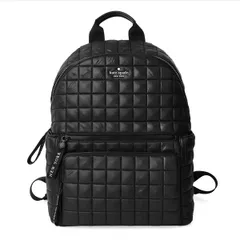 新品 ケイトスペード kate spade リュックサック キルト ラージ バックパック ブラック