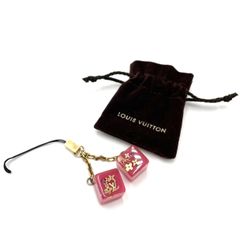 【K696】LOUIS VUITTON（ルイヴィトン）/アクセソワール テレフォンヌ アンクルージョン/携帯ストラップ/キューブストラップ/カケあり/ピンク